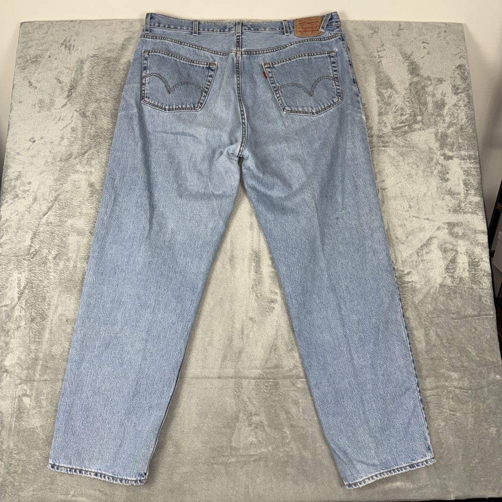 Vtg Levis 550 Jeans Relaxed Fit USA Made 44x34 Blue Denim Jeans StoneWash *READ - Picture 12 of 14